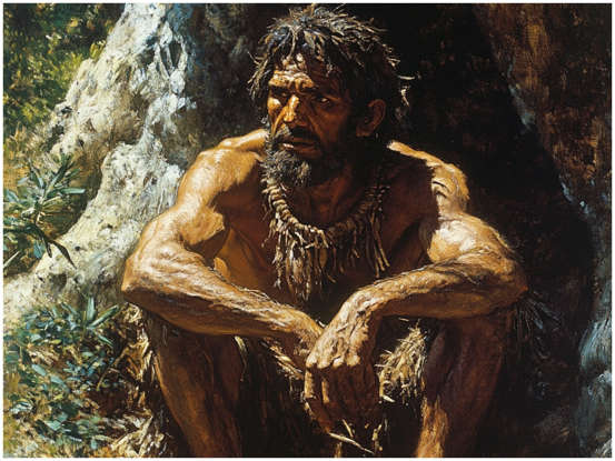 आदमी की खोपड़ी में सुप पीने वाला आदमी 